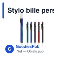 Stylo bille personnalisable en aluminium soft touch mat avec logo - Paris - Miniature 1