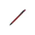 Variante Rouge foncé - Stylo bille personnalisable en aluminium soft touch mat avec logo - Paris
