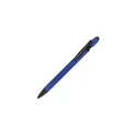 Variante Bleu - Stylo bille personnalisable en aluminium soft touch mat avec logo - Paris