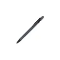 Variante Gris - Stylo bille personnalisable en aluminium soft touch mat avec logo - Paris
