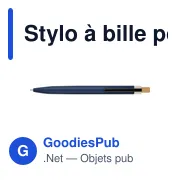 Stylo à bille poussoir laqué en aluminium recyclé Maren - Miniature 2