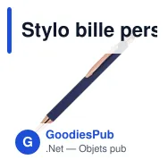 Stylo bille personnalisable en aluminium détails or rose avec logo - Prague - Miniature 2