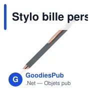 Stylo bille personnalisable en aluminium détails or rose avec logo - Prague - Miniature 3