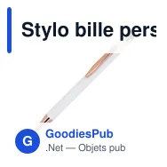 Stylo bille personnalisable en aluminium détails or rose avec logo - Prague - Miniature 4