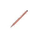 Variante Or rose - Stylo bille personnalisable en aluminium détails or rose avec logo - Prague