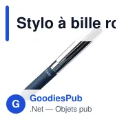 Stylo à bille rotatif en laiton Jalen - Miniature 7