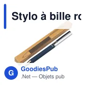Stylo à bille rotatif en laiton Jalen - Miniature 8