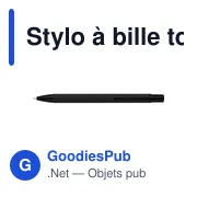 Stylo à bille toucher gomme en aluminium recyclé Anisa - Miniature 1