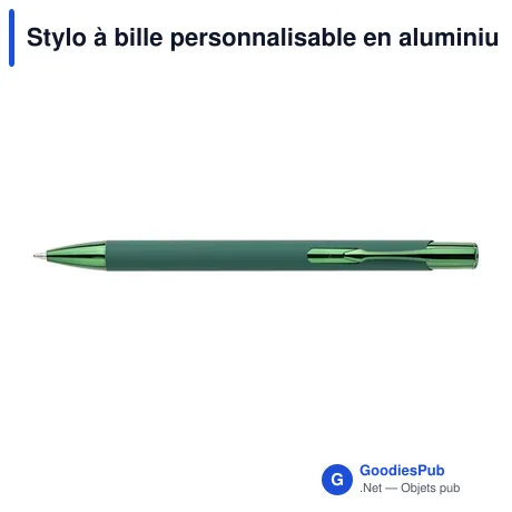 Stylo à bille personnalisable en aluminium recyclé avec logo - Anisa