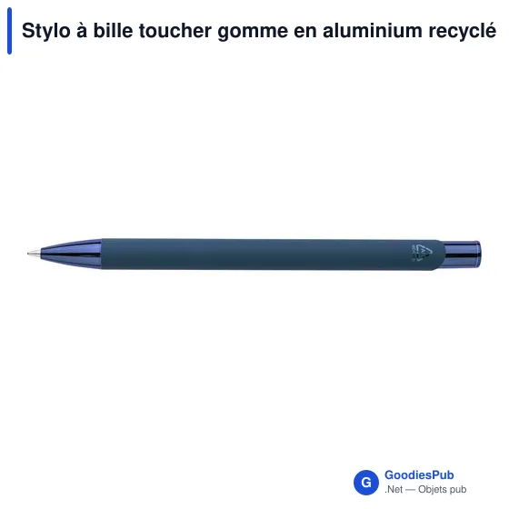 Stylo à bille toucher gomme en aluminium recyclé Anisa - Image 22