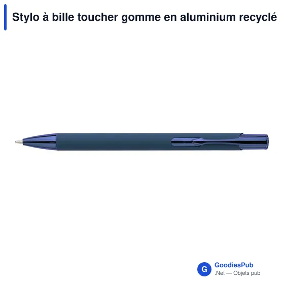 Stylo à bille toucher gomme en aluminium recyclé Anisa - Image 31