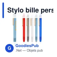 Stylo bille personnalisable clip trombone en PP recyclé océan avec logo - Trombone - Miniature 1