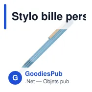 Stylo bille personnalisable clip trombone en PP recyclé océan avec logo - Trombone - Miniature 3