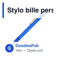 Stylo bille personnalisable clip trombone en PP recyclé océan avec logo - Trombone - Miniature 5