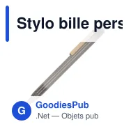 Stylo bille personnalisable clip trombone en PP recyclé océan avec logo - Trombone - Miniature 6