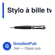 Stylo à bille personnalisable Charles Dickens® avec logo - Miniature 2