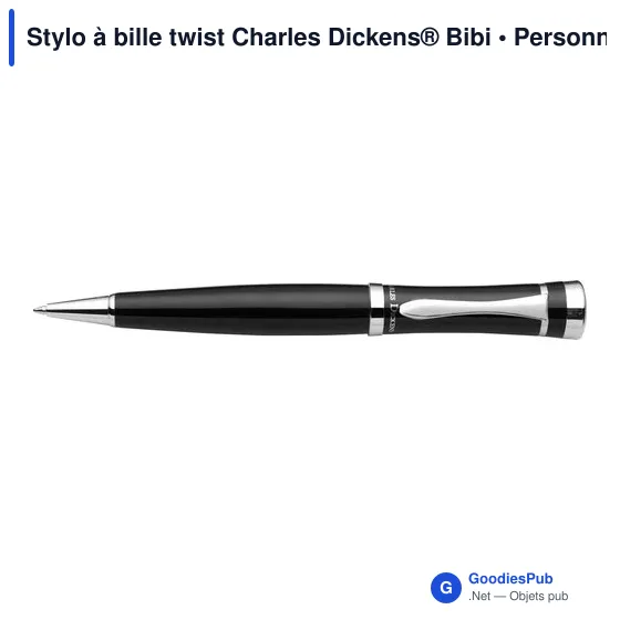 Stylo à bille personnalisable Charles Dickens® avec logo - Image 2