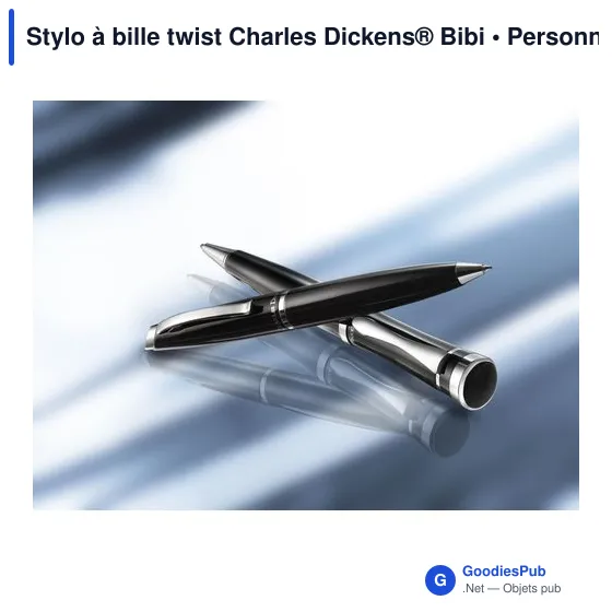 Stylo à bille personnalisable Charles Dickens® avec logo - Image 5