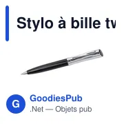 Stylo à bille twist Charles Dickens® Sasha - Miniature 5