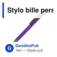 Stylo bille personnalisable soft touch clip métal avec logo - Vegas - Miniature 4