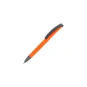 Variante Orange - Stylo bille personnalisable soft touch clip métal avec logo - Vegas
