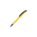 Variante Jaune - Stylo bille personnalisable soft touch clip métal avec logo - Vegas