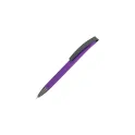 Variante Violet - Stylo bille personnalisable soft touch clip métal avec logo - Vegas