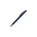 Variante Bleu foncé - Stylo bille personnalisable soft touch clip métal avec logo - Vegas