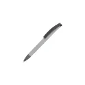 Variante Gris clair - Stylo bille personnalisable soft touch clip métal avec logo - Vegas
