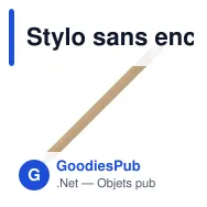 Stylo sans encre personnalisable en papier avec gomme avec logo - Papier - Miniature 3