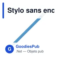 Stylo sans encre personnalisable en papier avec gomme avec logo - Papier - Miniature 5