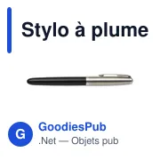 Stylo à plume personnalisable avec logo - Parker 51 en acier inoxydable - Miniature 1