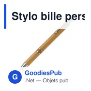 Stylo bille personnalisable en bambou et métal avec logo - Alicante - Miniature 2
