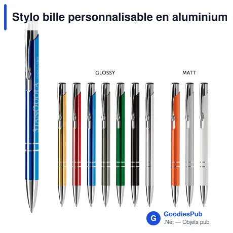 Stylo bille personnalisable en aluminium avec logo - Alicante Spécial
