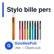Stylo bille personnalisable en aluminium toucher doux - Alicante - Miniature 1