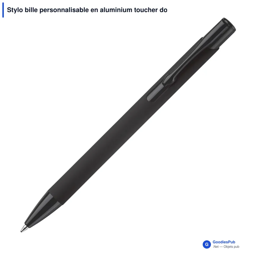 Stylo bille personnalisable en aluminium toucher doux - Alicante - Image 7