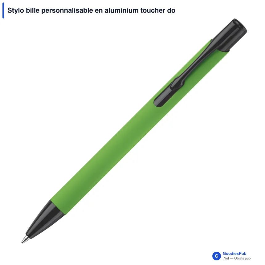 Stylo bille personnalisable en aluminium toucher doux - Alicante - Image 8