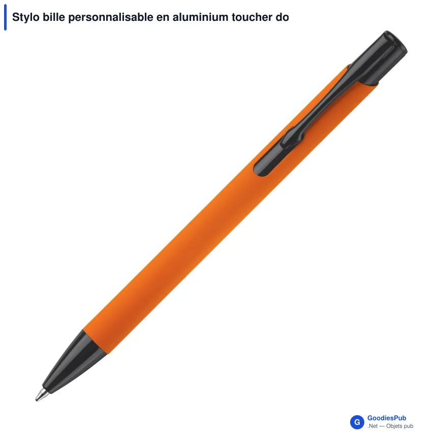 Stylo bille personnalisable en aluminium toucher doux - Alicante - Image 10