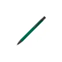 Variante Vert foncé / Noir - Stylo bille personnalisable en aluminium toucher doux - Alicante