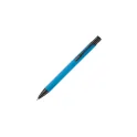 Variante Bleu clair / noir - Stylo bille personnalisable en aluminium toucher doux - Alicante