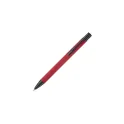Variante Rouge / Noir - Stylo bille personnalisable en aluminium toucher doux - Alicante