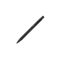 Variante Noir / Noir - Stylo bille personnalisable en aluminium toucher doux - Alicante