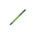 Variante Vert clair / Noir - Stylo bille personnalisable en aluminium toucher doux - Alicante