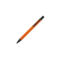 Variante Orange / Noir - Stylo bille personnalisable en aluminium toucher doux - Alicante