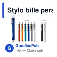 Stylo bille personnalisable en ABS givré avec clip métal - Antartica - Miniature 1