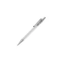 Variante Blanc givré - Stylo bille personnalisable en ABS givré avec clip métal - Antartica