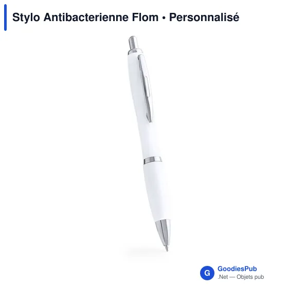 Stylo bille antibactérien personnalisable avec logo entreprise - Image 2