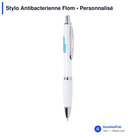 Stylo bille antibactérien personnalisable avec logo entreprise - Image 4