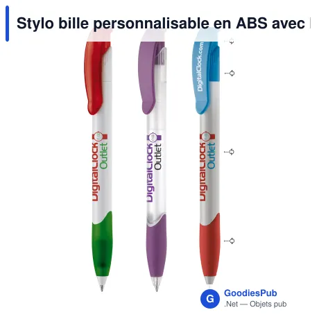 Stylo bille personnalisable en ABS avec logo - Apollo Combi