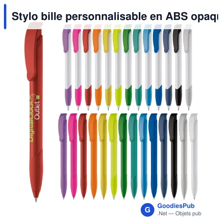 Stylo bille personnalisable en ABS opaque avec logo - Apollo